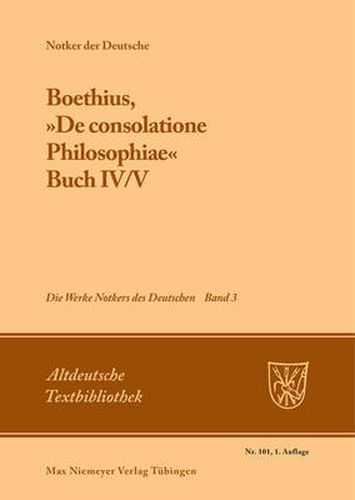 Cover image for Boethius,  De Consolatione Philosophiae: Buch IV/V