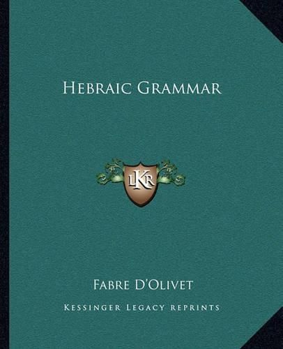 Cover image for Hebraic Grammar