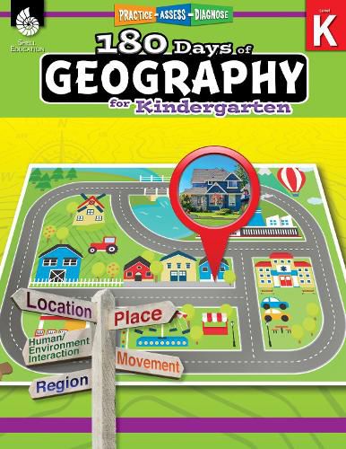 Cover image for 180 Days of Geography for Kindergarten: Practice, Assess, Diagnose