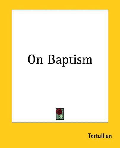 Cover image for On Baptism