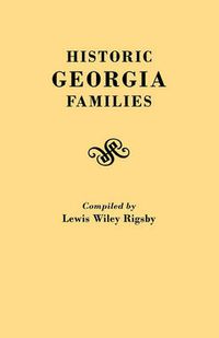 Cover image for Historic Georgia Families