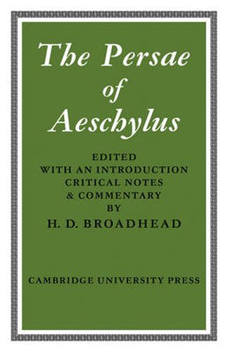 Cover image for The Persae of Aeschylus