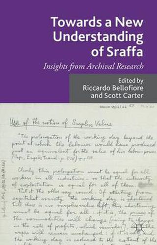 Cover image for Towards a New Understanding of Sraffa: Insights from Archival Research