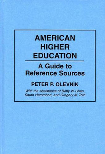 American Higher Education: A Guide to Reference Sources