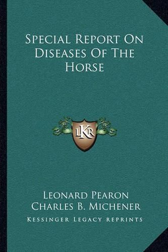 Cover image for Special Report on Diseases of the Horse