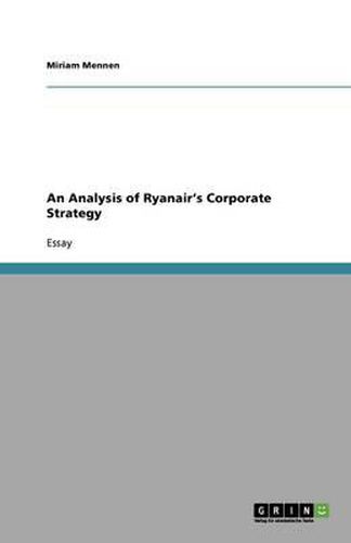 Cover image for An Analysis of Ryanair's Corporate Strategy