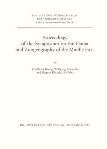 Cover image for Proceedings of the Symposium on the Fauna and Zoogeography of the Middle East