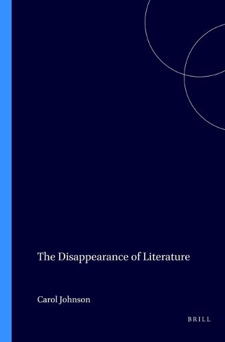 Cover image for The Disappearance of Literature