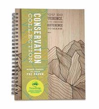 Cover image for Conservation Wooden Journal: Laser Engraved Wood, Notebook With Quotes, Hiking Journal, Camping Journal