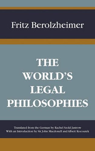 Cover image for The World's Legal Philosophies