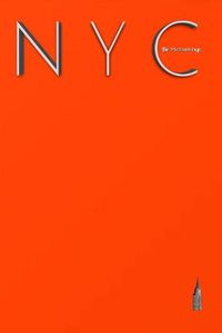 Cover image for NYC Chrysler building bright orange grid style page notepad $ir Michael limited edition