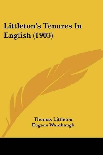 Littleton's Tenures in English (1903)