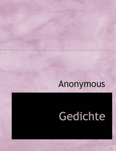 Cover image for Gedichte