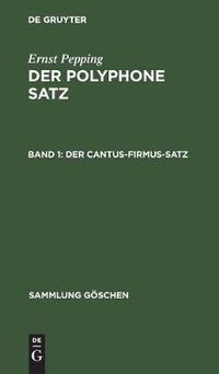 Cover image for Der cantus-firmus-Satz