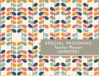 Cover image for Special Programs Teacher Planner