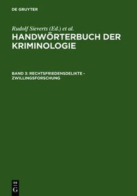 Cover image for Rechtsfriedensdelikte - Zwillingsforschung