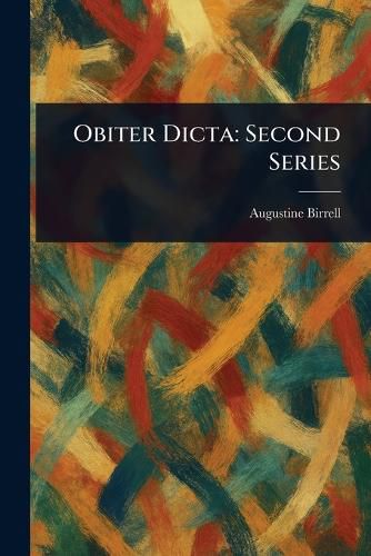 Cover image for Obiter Dicta
