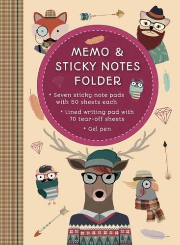 Cover image for Memo & Sticky Notes Folder: Hipster Animals