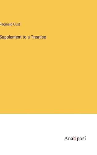 Cover image for Supplement to a Treatise