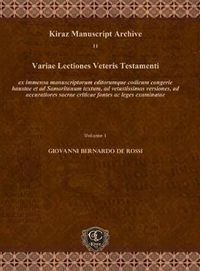 Cover image for Variae Lectiones Veteris Testamenti (Vol 1-5)