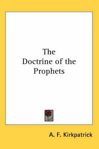 Cover image for The Doctrine of the Prophets