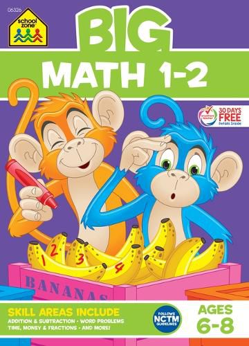 Cover image for School Zone Big Math Grades 1-2 Workbook