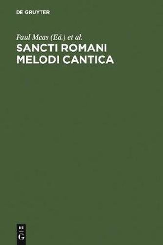 Cover image for Sancti Romani melodi cantica: Cantica dubia