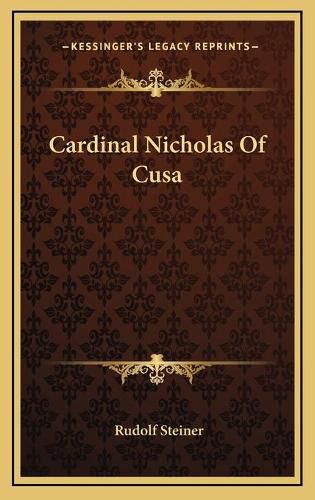 Cover image for Cardinal Nicholas of Cusa