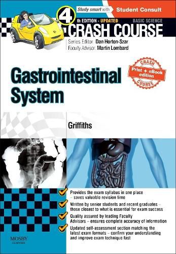 Cover image for Crash Course Gastrointestinal System Updated Print + eBook edition