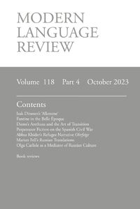 Cover image for Modern Language Review (118