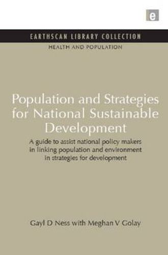 Cover image for Population and Strategies for National Sustainable Development: Population and Strategies for National Sustainable Development