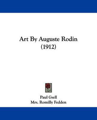 Cover image for Art by Auguste Rodin (1912)