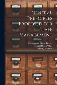 Cover image for General Principles Proposed for Staff Management