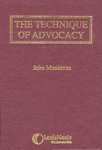 Cover image for Munkman: The Technique of Advocacy