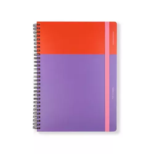 Cover image for Any Day Now - Bound Notebook - Ruled - B5 - Red & Purple