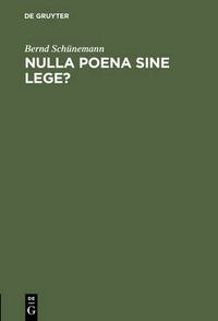 Cover image for Nulla poena sine lege?