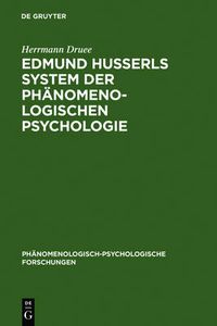 Cover image for Edmund Husserls System der phanomenologischen Psychologie