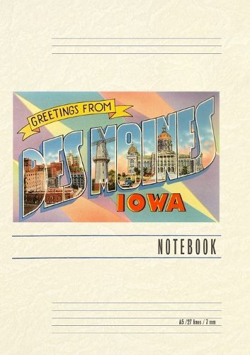 Cover image for Vintage Lined Notebook Greetings from Des Moines