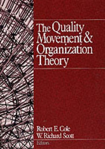 Cover image for The Quality Movement and Organization Theory