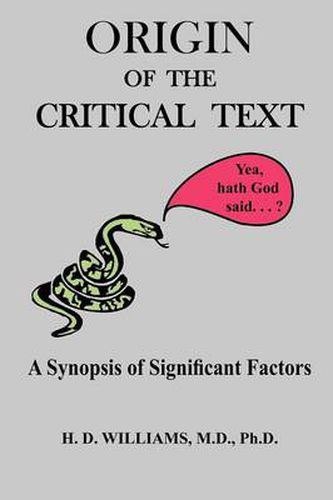 Cover image for Origin of the Critical Text