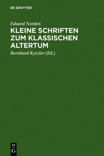 Kleine Schriften Zum Klassischen Altertum