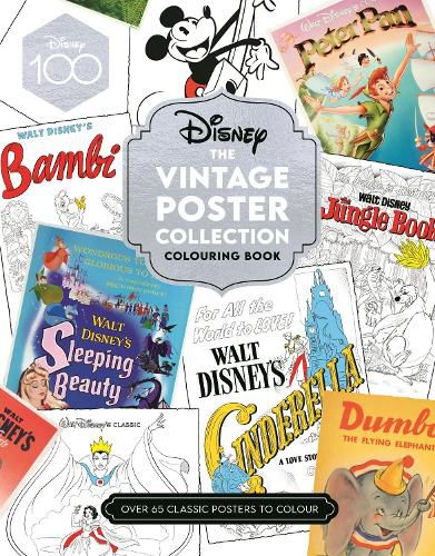 Cover image for Disney The Vintage Poster Collection Colouring Book