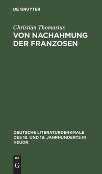 Cover image for Von Nachahmung Der Franzosen