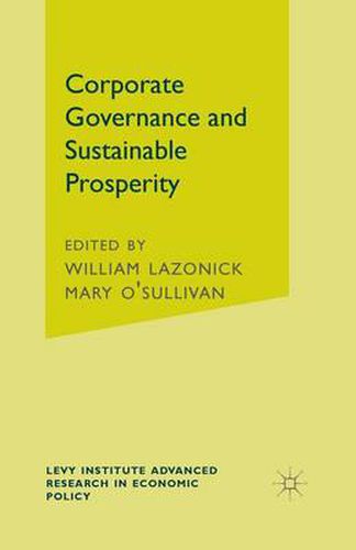 Cover image for Corporate Governance and Sustainable Prosperity