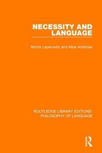 Cover image for Necessity and Language