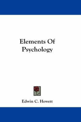 Cover image for Elements of Psychology