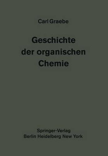 Cover image for Geschichte Der Organischen Chemie: Erster Band