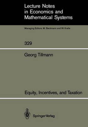 Cover image for Equity, Incentives, and Taxation