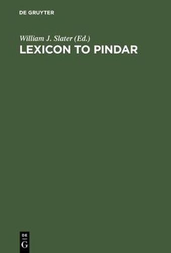 Cover image for Lexicon to Pindar