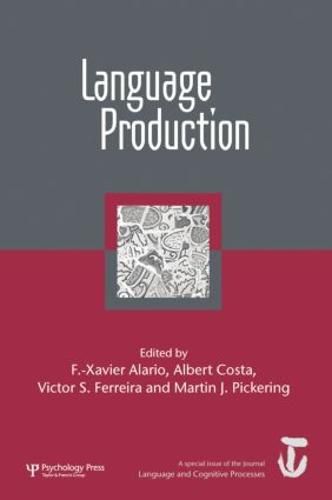 Cover image for Language Production: First International Workshop on Language Production: A Special Issue of Language and Cognitive Processes